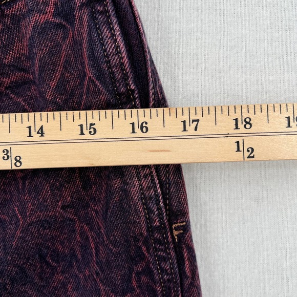 FRAME DENIM Jeans Womens 25 Long Tall Pink Acid Wash Wide Straight High Rise - Picture 12 of 14